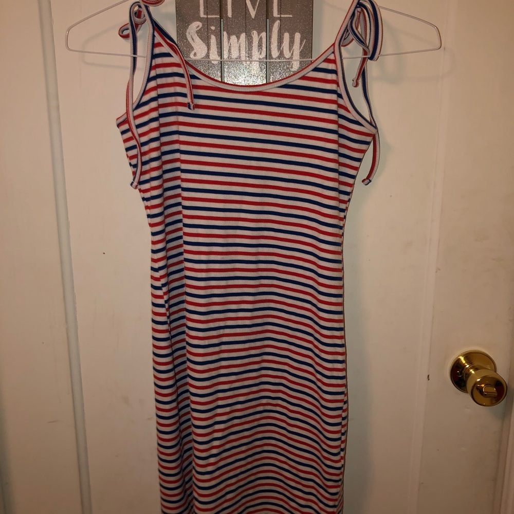 striped bodycon dress